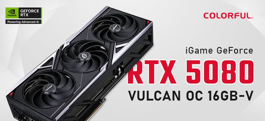 iGame GeForce RTX 5080 Vulcan OC 16GB-V - Gold One Computer